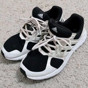Adidas Duramo 8 White & Black Cushioned Athletic Running Shoes Men's Size 8.5